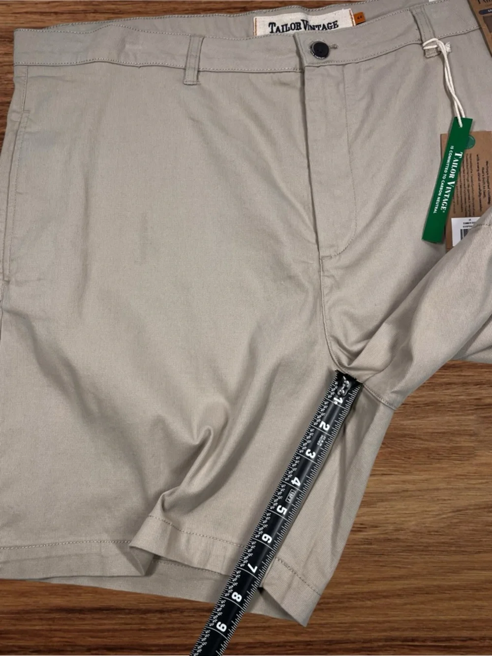 Tailor Vintage Men’s Greenwich Reg. Fit Summer Khaki Shorts. Size 44 - Picture 8 of 14